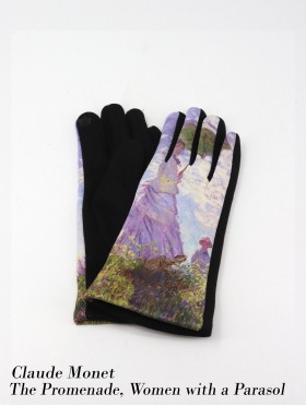 Woman with a Parasol Oil Painting Touch Screen Gloves